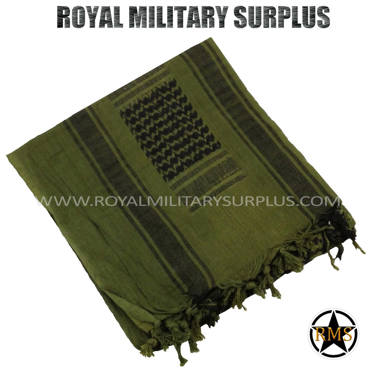 Shemagh / Keffiyeh Military Style OD GREEN (Olive Drab)